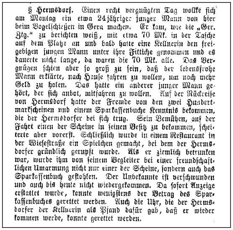 "Eisernberger Nachrichtsblatt" 02.08.1901